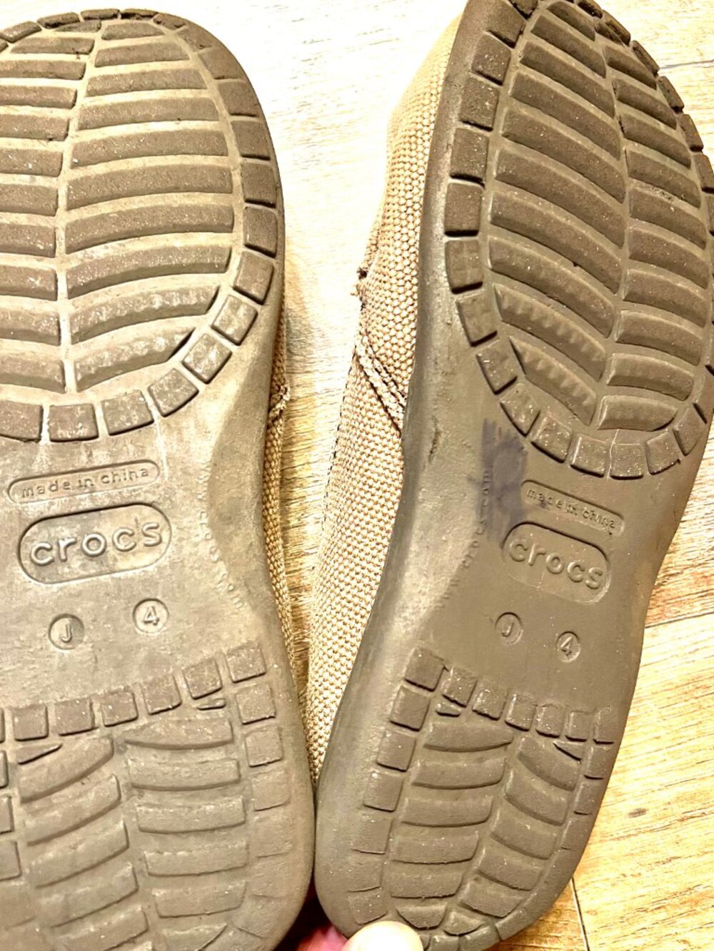 CROCS Boy's Tan Slip-On Loafers - Picture 4 of 4